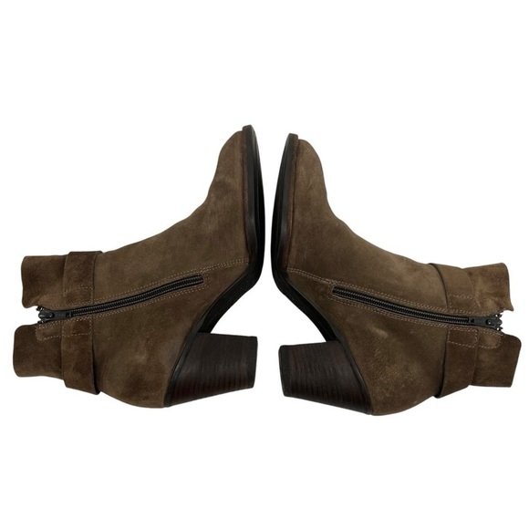 Paul Green Sheridan Brown Nubuck Suede Handcrafted Casual Heeled Boots Women 6.5 - Picture 9 of 16